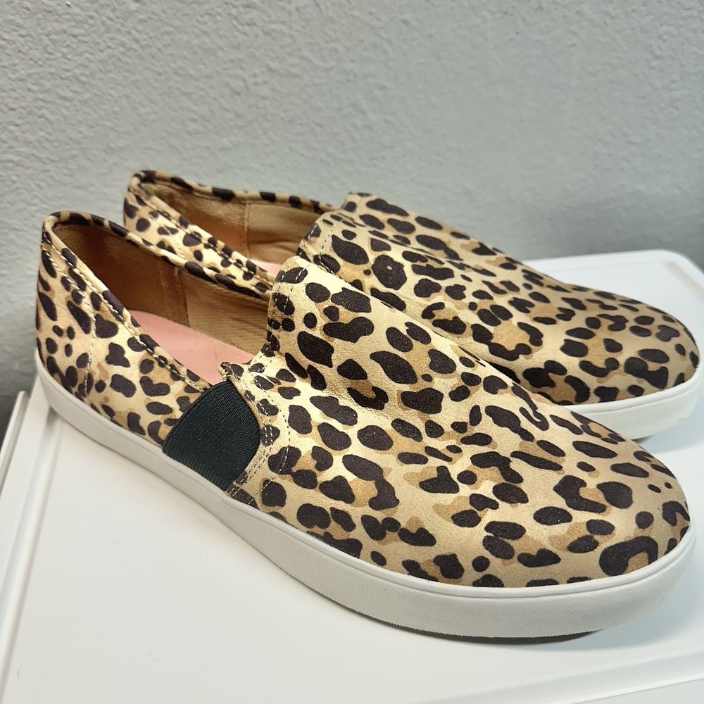 Dr Scholl's Luna Leopard Print Slip On Sneakers Womens Size 10 Comfort Cushioned